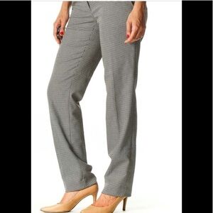 Zara Basic Plaid Pants Womens Size Medium Regular Fit Stretch Waist Straight Leg